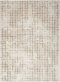 Dew Ivory Beige Modern Polypropylene Area Rug