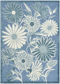 Aloha Blue Outdoor Polypropylene Area Rug