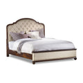 Leesburg Upholstered Bed with Wood Rails