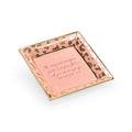 Square Jungle Verse Plate - Coral