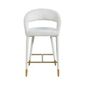 Drusilla Cream Boucle Fabric Upholstered Counter Stool