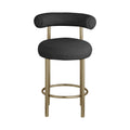 Brunella Boucle Fabric Upholstered Counter Stool