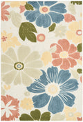 Aloha Multicolor Modern Polypropylene Area Rug