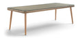 Roseline 96" Natural Tempered Glass Top And Wicker Outdoor Patio Dining Table