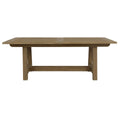 Coastal Teak Dining Table with Leaf Extension