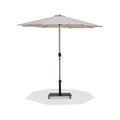 Federica Beige Water Resistant Fabric And Aluminum Patio Umbrella with Base Set - AB