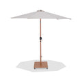 Federica Beige Water Resistant Fabric And Aluminum Patio Umbrella with Base Set - AT