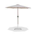 Federica Beige Water Resistant Fabric And Aluminum Patio Umbrella with Base Set - AW