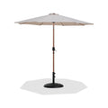 Federica Beige Water Resistant Fabric And Aluminum Patio Umbrella with Base Set - BB