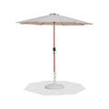 Federica Beige Water Resistant Fabric And Aluminum Patio Umbrella with Base Set - BW
