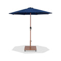 Federica Navy Water Resistant Fabric And Aluminum Patio Umbrella with Base Set - AT