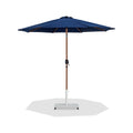 Federica Navy Water Resistant Fabric And Aluminum Patio Umbrella with Base Set - AW