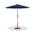 Federica Navy Water Resistant Fabric And Aluminum Patio Umbrella with Base Set - BT