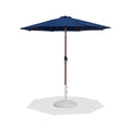 Federica Navy Water Resistant Fabric And Aluminum Patio Umbrella with Base Set - BW