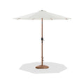 Federica White Water Resistant Fabric And Aluminum Patio Umbrella with Base Set - BT