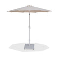 Federica Beige Water Resistant Fabric And Aluminum Patio Umbrella with Base Set - AW