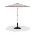 Federica Beige Water Resistant Fabric And Aluminum Patio Umbrella with Base Set - BB