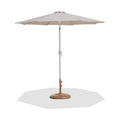 Federica Beige Water Resistant Fabric And Aluminum Patio Umbrella with Base Set - BT