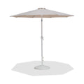 Federica Beige Water Resistant Fabric And Aluminum Patio Umbrella with Base Set - BW