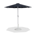 Federica Black Water Resistant Fabric And Aluminum Patio Umbrella with Base Set - BW