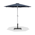 Federica Grey Water Resistant Fabric And Aluminum Patio Umbrella with Base Set - AB
