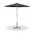 Federica Grey Water Resistant Fabric And Aluminum Patio Umbrella with Base Set - AT