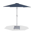 Federica Grey Water Resistant Fabric And Aluminum Patio Umbrella with Base Set - AW