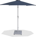 Federica Grey Water Resistant Fabric And Aluminum Patio Umbrella with Base Set - AW