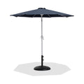 Federica Grey Water Resistant Fabric And Aluminum Patio Umbrella with Base Set - BB