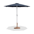 Federica Grey Water Resistant Fabric And Aluminum Patio Umbrella with Base Set - BT