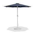 Federica Grey Water Resistant Fabric And Aluminum Patio Umbrella with Base Set - BW