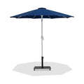 Federica Navy Water Resistant Fabric And Aluminum Patio Umbrella with Base Set - AB