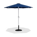 Federica Navy Water Resistant Fabric And Aluminum Patio Umbrella with Base Set - BB