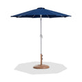Federica Navy Water Resistant Fabric And Aluminum Patio Umbrella with Base Set - BT