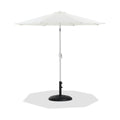 Federica White Water Resistant Fabric And Aluminum Patio Umbrella with Base Set - BB