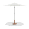 Federica White Water Resistant Fabric And Aluminum Patio Umbrella with Base Set - BT