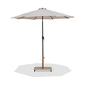 Federica Beige Water Resistant Fabric And Aluminum Patio Umbrella with Base Set - AT