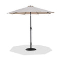 Federica Beige Water Resistant Fabric And Aluminum Patio Umbrella with Base Set - BB