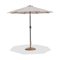 Federica Beige Water Resistant Fabric And Aluminum Patio Umbrella with Base Set - BT