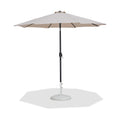 Federica Beige Water Resistant Fabric And Aluminum Patio Umbrella with Base Set - BW