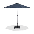 Federica Grey Water Resistant Fabric And Aluminum Patio Umbrella with Base Set - AB