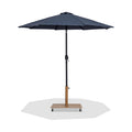 Federica Grey Water Resistant Fabric And Aluminum Patio Umbrella with Base Set - AT