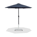 Federica Grey Water Resistant Fabric And Aluminum Patio Umbrella with Base Set - AW