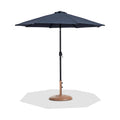 Federica Grey Water Resistant Fabric And Aluminum Patio Umbrella with Base Set - BT
