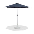 Federica Grey Water Resistant Fabric And Aluminum Patio Umbrella with Base Set - BW