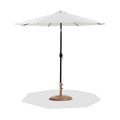 Federica White Water Resistant Fabric And Aluminum Patio Umbrella with Base Set - BT