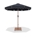 Althea Black Water Resistant Fabric And Aluminum Patio Umbrella with Base Set - AT