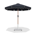 Althea Black Water Resistant Fabric And Aluminum Patio Umbrella with Base Set - AW