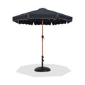 Althea Black Water Resistant Fabric And Aluminum Patio Umbrella with Base Set - BB