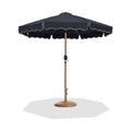 Althea Black Water Resistant Fabric And Aluminum Patio Umbrella with Base Set - BT